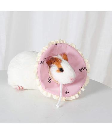 DERCLIVE Small Pet Elizabeth Collar - Protective Nursing Ring for Guinea Pig Rabbit Sugar Glider - Pink/Blue L. Pink - International Shipping Available - Buy Online on SooperMarket.com