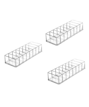 MAGICLULU 3pcs Box Makeup Storage Box Highlighter Organizer Tuba Stand Medicine Cabinet Make up Acrylic