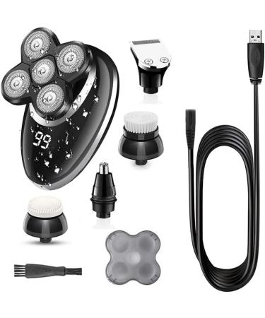 Electric Razor for Men - 5-in-1 Wet & Dry Shaver Kit | Rechargeable Rotary Grooming Tool - Buy Online on SooperMarket.com