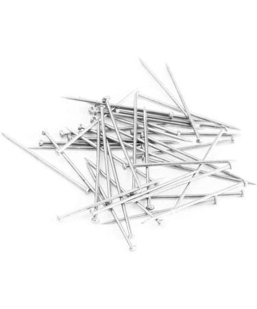 3500pcs Stainless Steel Head Pins for Jewelry Making & Sewing | 26mm Nickel Plated Satin Pins - Buy Online on SooperMarket.com