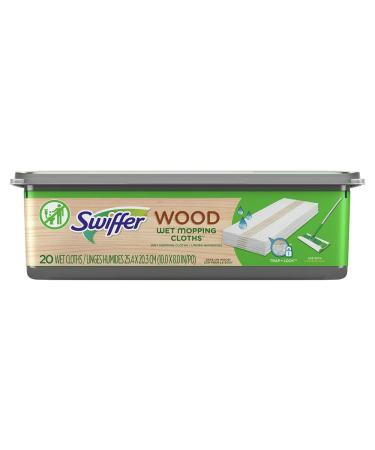 Swiffer Sweeper Wet Wood Floor Mopping cloths, 20 count
