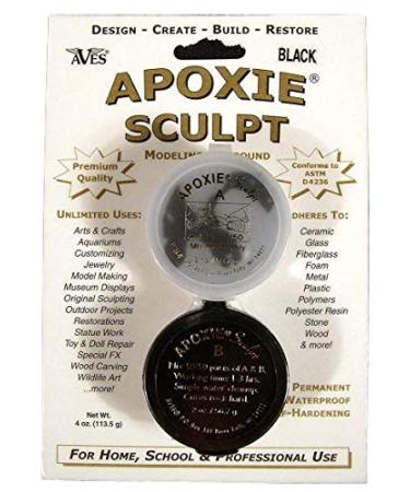 Aves Apoxie Sculpt Modeling Clay, 1/4lb, Black
