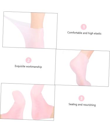 ABOOFAN 2 Sets Hydrating Sock Gloves Healing Gloves Gel Boat Socks Foot Care Socks Hand Moisturizing Gloves Socks for Dry Feet Silicone Heel Cover Beauty Hand Gloves Sebs Short Boots Soft - Buy Online on SooperMarket.com
