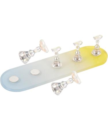 minkissy 5 Sets Nail Practice Holder Nail Display for Nail Painting Decorative Nail Racks Training Nail Display Beauty Nail Stands Nail Practice Stand Gold and Silver Plastic Storage Box - Buy Online on SooperMarket.com