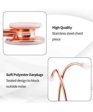 Scienlodic Professional Double Head Stethoscope | Home & Clinical Use | Customized Gold-Plated | High-End Pink - Buy Online on SooperMarket.com
