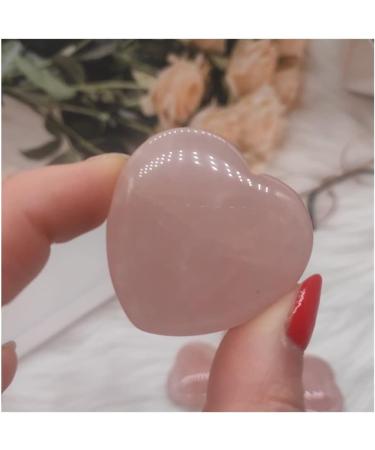 for 1pcs 40 * 40mm Rose Quartz Heart Shaped Stone Natural Crystal Stone Mineral Specimen - Buy Online on SooperMarket.com