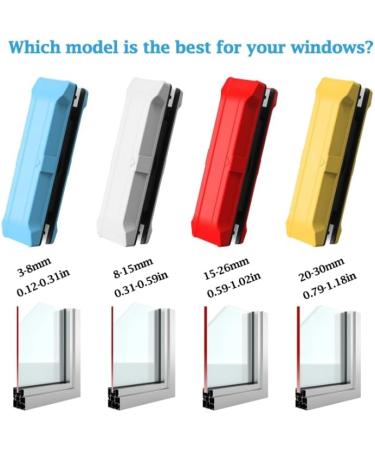 Magnetic Glass Brush Double Side Glass Window Cleaning Cleaning Brush For Household Cleaning Tool Magnetic Window Cleaner 8-15mm - Buy Online on SooperMarket.com