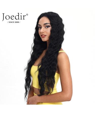 Joedir 30'' Long Wavy Synthetic Lace Front Wig with HD Transparent Lace - 130% Density (Black) - 30 Inch - Buy Online on SooperMarket.com