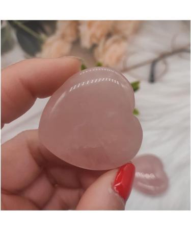 for 1pcs 40 * 40mm Rose Quartz Heart Shaped Stone Natural Crystal Stone Mineral Specimen - Buy Online on SooperMarket.com