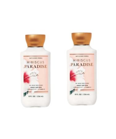 Bath and Body Works 2 Piece Pack (8 fl.oz /236 mL) Hibiscus Paradise Super Smooth Body Lotion