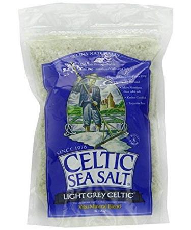 Light Grey Celtic coarse sea salt, 1 lb. bag - Pack of 2 1 Pound (Pack of 2)