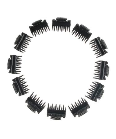 F Fityle 12-Piece Black Resin Mini Hair Clip Set - Hair Grippers & Claw Clips | Stylish Hair Accessories for All Hair Types - International Shipping - Buy Online on SooperMarket.com