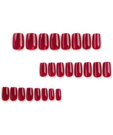 Ruarby Detachable False Nails Full Cover False Nails Medium Short False Nails Cat Eye Press on Nails Stick on Nails for Women JP3092 - Buy Online on SooperMarket.com