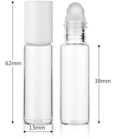 Zeoabsy 12 Pack 5ml Essential Oils Roller Bottles - Transparent Glass Perfume Bottles for Aromatherapy - Includes 2 Funnels & 1 Opener - Ideal for Travel - Buy Online on SooperMarket.com