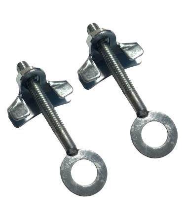 cyclingcolors 2x Bicycle chain tensioner M6x65mm steel with nuts axles 11.3mm BMX fixie
