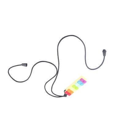 Baby Teether Necklace - Colorful Gum Massage Silicone Sensory Chew Pendant for Girls in Yellow - Buy Online on SooperMarket.com
