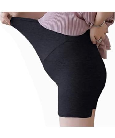 Maternity Modal Leggings Shorts | High Elasticity Adjustable Waist | Pregnancy Lounge & Yoga Shorts (Black) - Size L - Buy Online on SooperMarket.com