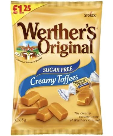 Werthers Original Creamy Toffees SUGAR FREE Sweets Candies 2 x 65g Bags Multipack - Buy Online on SooperMarket.com