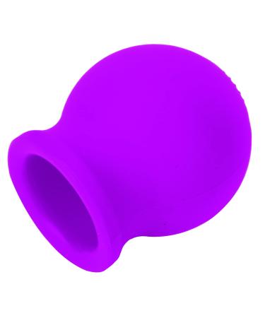 Lip Plumper Device 2 in 1 silicone-lip enlargement plumper with a brush lip enlargement device for facial cleaning massage beauty tools (purple)