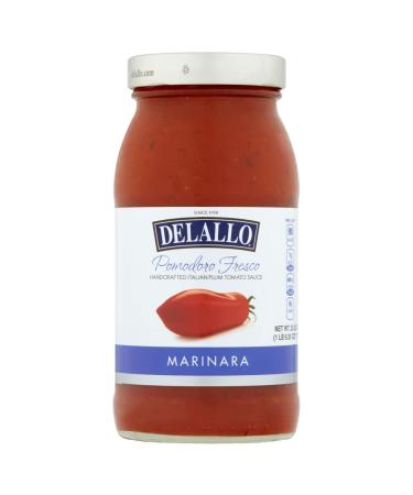 DeLallo Pomodoro Fresco Marinara Pasta Sauce, 25.25oz Jar, 6-Pack