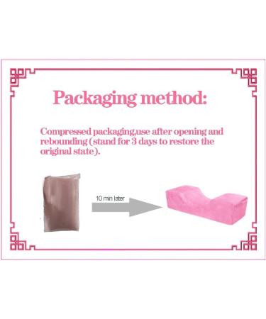 Pink Eyelash Extension Pillow - U Shape Neck Pillow for Beauty Salon | Comfortable Foam Velvet Pillowcase - Buy Online on SooperMarket.com