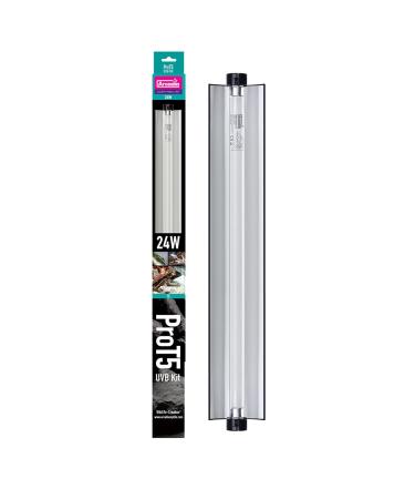 Arcadia - ProT5 UVB Desert - D3+ 12% UVB - 24 Watt - Includes Quality Electronics Removable Reflector & A High Output T5 UVB Lamp - Easy to Fit & Use - Sleek Design