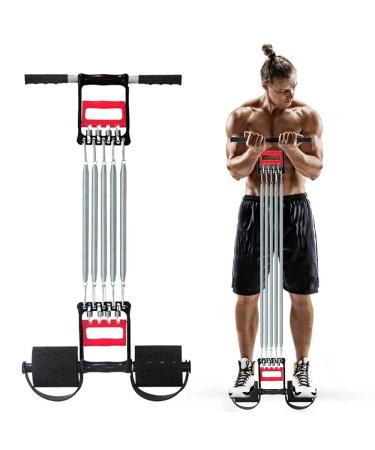 Covvy 3 in 1 multifunctional sports equipment belly trimmer + hand gripper + expander with 5 feathers for breast hand arm training | exercises expander muscle building