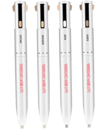 Eyebrow Contour Pen 4 in 1 Long Lasting Rotate Defining Highlighting Brow Pencil Medium Eyebrow Colours Make-up - Buy Online on SooperMarket.com
