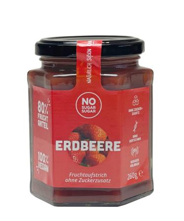 No Sugar Fruit Spread - Strawberry Forest Fruit & Apricot | 80% Fruit & Natural Sweeteners | EU Made | 6 Pack (2x260g) - Buy Online on SooperMarket.com