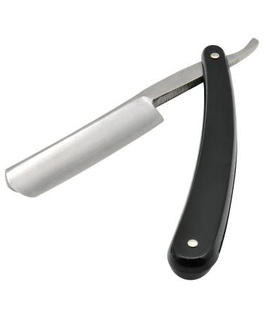 Union Razors SS5 Black Straight Shave Kit - Premium 3-Piece Set with Razor Brush & Wood Handle Stand for a Luxurious Shaving Experience - Buy Online on SooperMarket.com