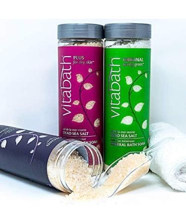 Vitabath Original Spring Green Mineral Bath Soak - Muscle Recovery & Relaxation with Dead Sea Salts - 27 oz - Buy Online on SooperMarket.com