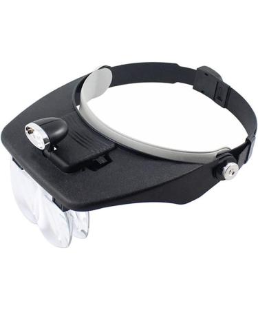 Head Mount Magnifier with LED Lights Headband Magnifier Head-Mounted Glass 1.2X 1.8X 2.5X 3.5X Lens Head Mount Magnifier Jewelers Glasses - Buy Online on SooperMarket.com