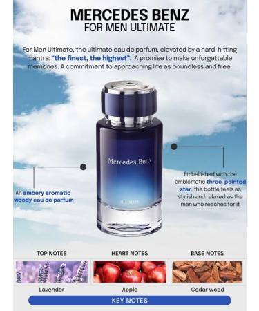 Mercedes-Benz for Men Ultimate - Eau de Parfum - Long Lasting Cologne for Men - Amber and Patchouli Cologne - Travel Size Perfume - 1.3 oz EDP Wood 1.3 Fl Oz (Pack of 1) - Buy Online on SooperMarket.com