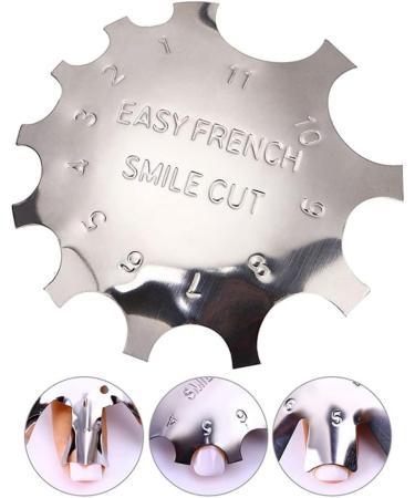 Nail Manicure Edge Trimmer Nail Art Trimmer Template French Manicure Accessories Kit Silver - Buy Online on SooperMarket.com