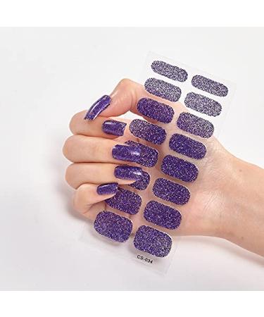 8 Sheets 128 Pieces Full Cover Nail Art Stickers - Self-Adhesive Solid Color Strips for Women | Real Nail Polish Decal Strips - International Shipping Available - Buy Online on SooperMarket.com