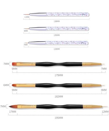 Nail Art Tip Round Flat Painting Drawing Carving Dotting Pen Builder Liner Acrylic Gel UV Polish Tools Painting Drawing Carving Dotting Pen - Buy Online on SooperMarket.com