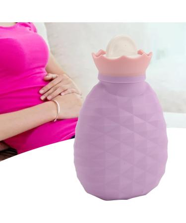 Shop Leak-proof Silicone Hot Water Bottle - Soft Pain Relief for Neck & Shoulder (Purple) | International Shipping - Buy Online on SooperMarket.com