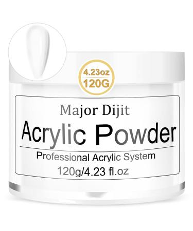 4.23oz Acrylic Powder Long-Lasting Professional Crystal Polymer Nail Powder Acrylic Nail System Extension French Manicure No Lamp Needed (01) Nude-D