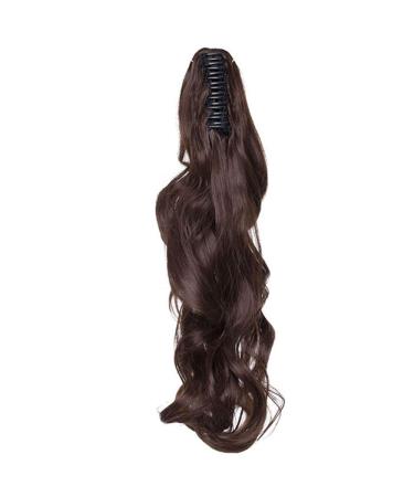 Synthetic Claw Fake Ponytail Wig Female Black Brown Tail Hair Extension On Ponytail Hair Extensions 18-26inch medium brown