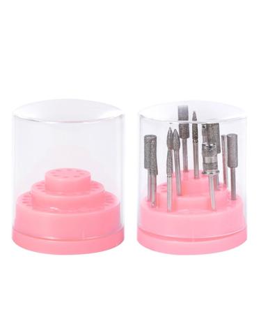 minkissy Gentle Reminder 1pc Nail Bit Holder Stand Nail Bit Organizer Polisher Manicure Warm Tip Pink M