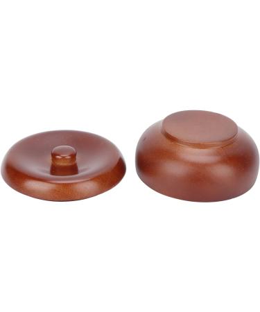 Plplaaoo Wooden Shaving Soap Bowl for Men - Artisan Shaving Shell with Lid | Premium Shaving Accessories for Soap & Cream - Buy Online on SooperMarket.com