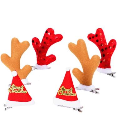 ABOOFAN 12 Pairs Kids Barrettes for Hair Christmas Hair Clips Christmas Barrette Colored Bobby for Hair Reindeer Antler Headband Kids Christmas Hair Clip Crystal Hair Girl Child Pin - Buy Online on SooperMarket.com