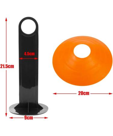 Faxco 50 Pcs Orange Mark Disks with Shelf and Net Bag - Soccer Cones Holder for Training & Field Markers - Outdoor Sports Supplies - Buy Online on SooperMarket.com