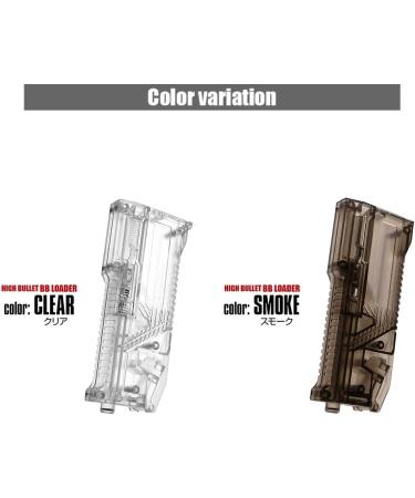 Lancer Tactical x Laylax Satellite Ambidextrous Swiveling Arm High Capacity Airsoft Speedloader - Smoked Color (Japanese Made) | Holds up to 140 BBS for Quick Reloads - Buy Online on SooperMarket.com