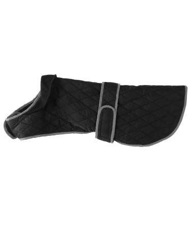 Entatial pet warm jacket versatile plush lining windproof adjustable buckle dog coat for cold weather for large dogs (m)