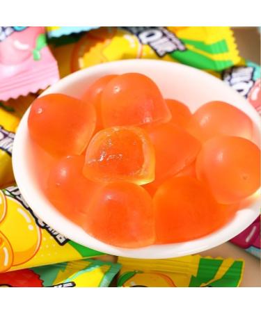 Peeling Fruit Juice Fudge 4 flavors candies snack mango white peach gummy candy 68% Juice Content soft candy Desserts Healthy Snack Food New Year Candy Casual Snacks gift pack (1000g(About200 pieces)) - Buy Online on SooperMarket.com