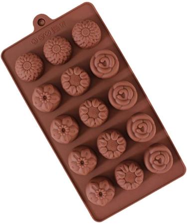 MAGICLULU 2pcs Decor Chocolate Silicone Molds Sphere Baking Silicone Candy Mold Candy Molds Silicone Moulds Cake Mold Silcone Molds Flower Baking Mould Cake Baking Molds Waffles Flowers mediumx2pcs Coffeex2pcs - Buy Online on SooperMarket.com