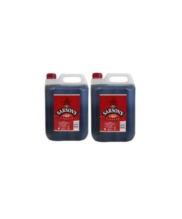 Sarson's Malt Vinegar 5L(Pack Of 2) | The Classic British Condiment | Traditional Flavor | Rich and Tangy Flavor | Versatile Culinary Ingredient | Resealable Bottle | Made from Malted Barley