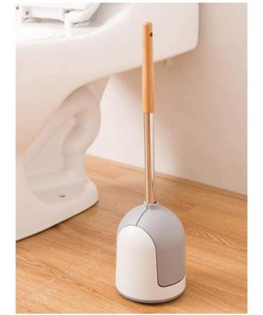 TEMKIN Set Modern Bamboo No Dead Ends Cleaning Tool Sturdy-Bristled Toilet Bowl Brush Space Saving Bathroom Accessories Anti-Drip Holder Brushes - Buy Online on SooperMarket.com