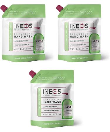 INEOS Antibacterial Moisturising Hand Wash White Rose & Neroli 1L (Pack of 3) & Cleansing Hand Wash Cucumber & Aloe 1L Green pack of 3 White Rose & Neroli 1 l (Pack of 3) + Hand Wash Cucumber & Aloe 1L Green - Buy Online on SooperMarket.com